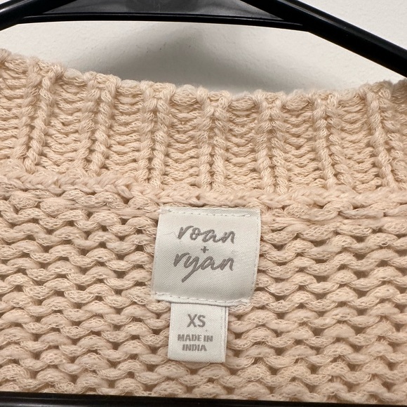 Cream stripped button up sweater - Picture 3 of 3